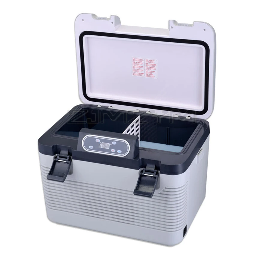 Refrigerador doméstico para coche, dispositivo de congelación y calefacción, doble propósito, DC12-24V/AC220V, pequeño compresor, enfriamiento rápido, 19L