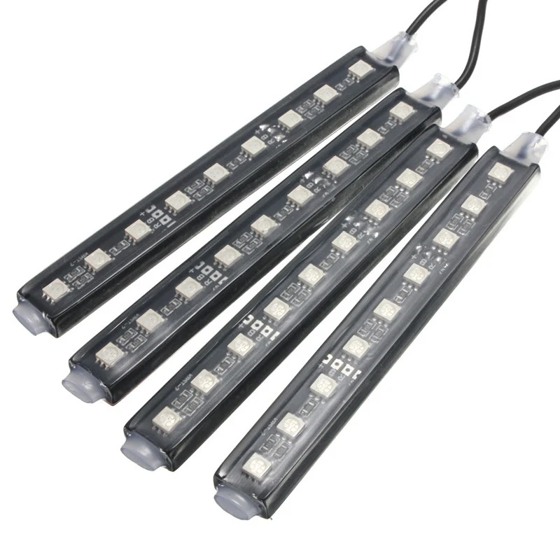 1 세트 10W 5050 자동 LED RGB 인테리어 층 장식 DC 12V 9 SMD 분위기 스트립 통로 데코 플로어 라이트 원격 제어