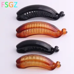 Newest Fashion Banana Hair Clip Rena Chris for Lady Black Plastic Tines Hair Pin Ponytail Holder Beauty Hair Hairgrips 9cm