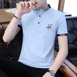 Fashion New Men's Polo Shirt Short Sleeve Cotton Male Shirt Sports polo Jerseys Golftennis Plus Size M-5XL Camisa Polos Homme