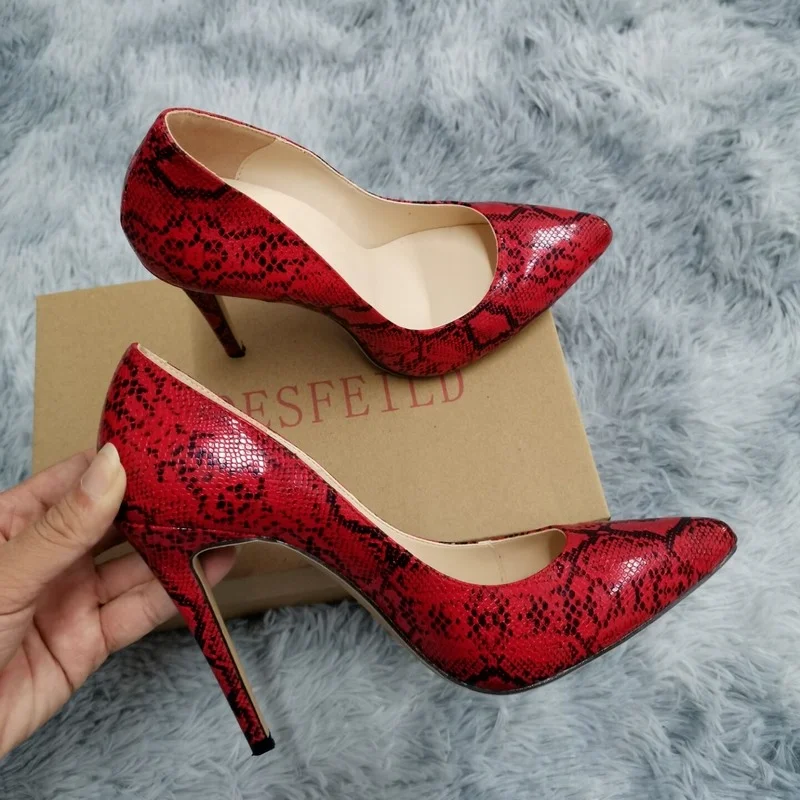 LOSLANDIFEN Women Pumps 13 Style New Classic 11cm Sexy Pointed Toe High Heels Faux Suede Black Office Party Red Wedding Shoes