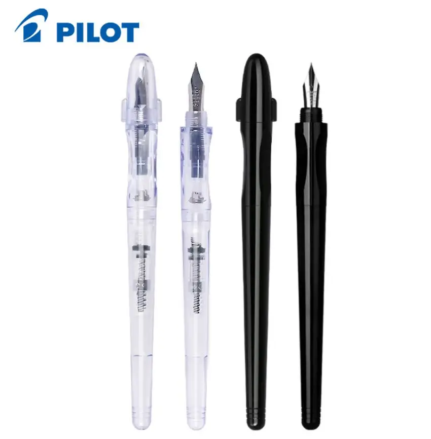 

Pilot Luxury Transparent Penmanship Fountain/Calligraphy Pen Ergo Grip Extra Fine NibClear/Black Marker Japanese Pen for Student