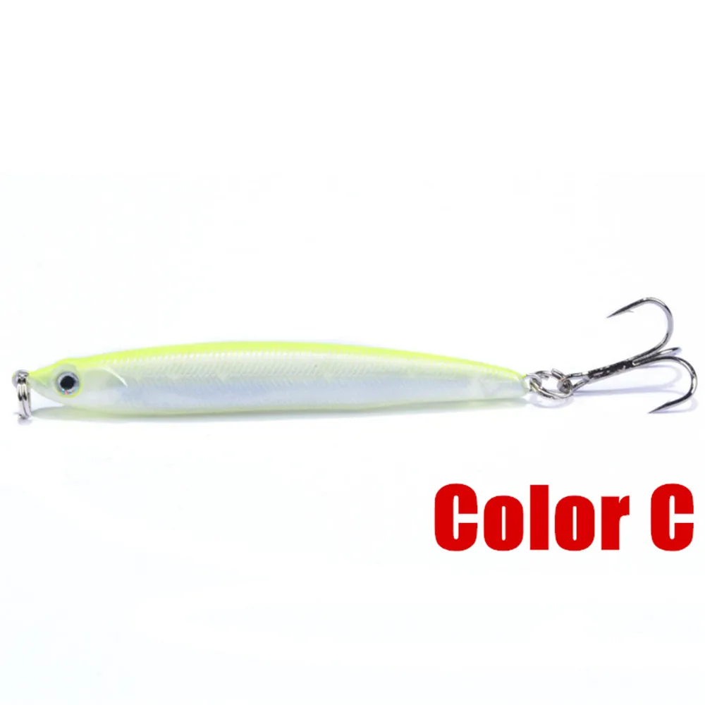 1pcs Sinking Pencil Fishing Lure 7cm 10g Plastic Fish Artificial Hard Bait Crankbait 3D Eyes Wobbler Pike Lure Fishing Tackle