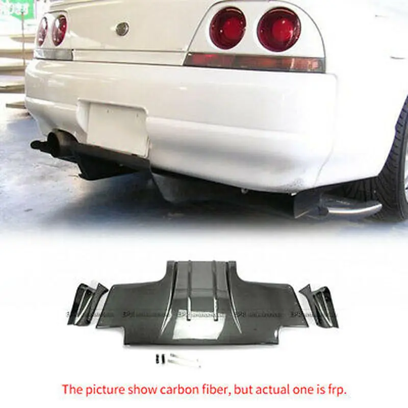 TS Style FRP Fiber Unpainted For Nissan R33 Skyline GTR Rear Diffuser w/ Metal Fitting Car Exterior Body Accessories Kits(3pcs)