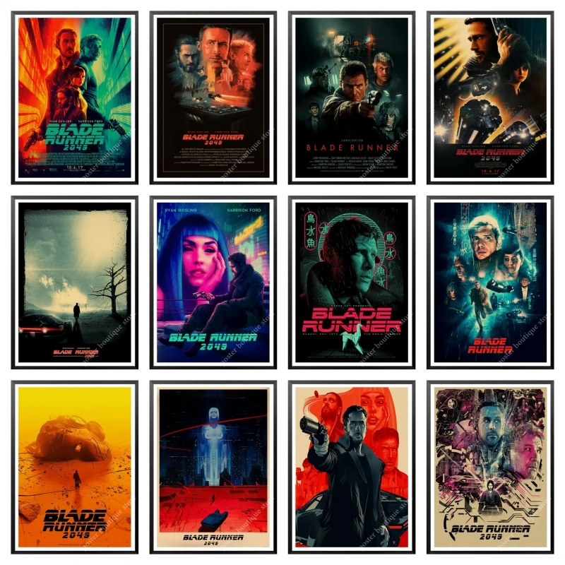 New Movie Blade Runner 2049 Retro Poster Prints High Quality Wall Stickers For Living Room Home Decoration wall sticker