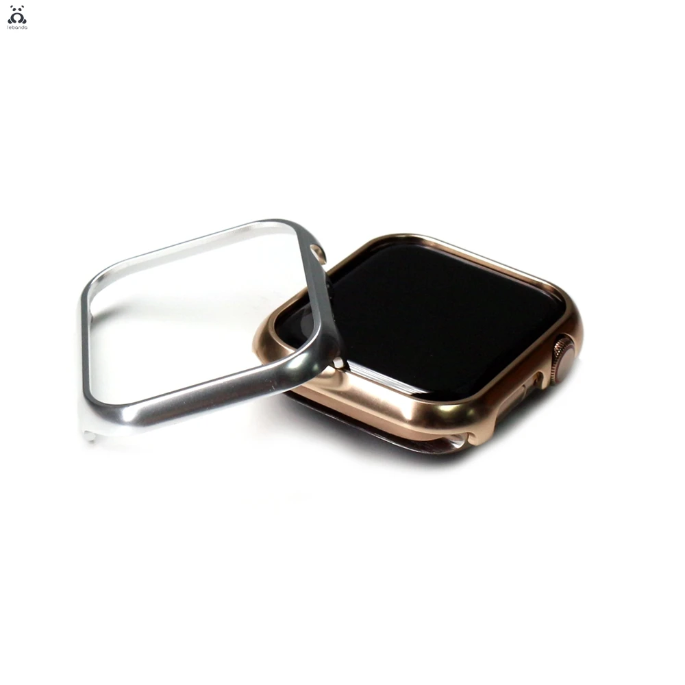 Alloy bumper case for Apple Watch Series  7 6 SE 5 4 3 Shiny metal frame modern design fashion suitable for iWatch 40 41 44 45mm