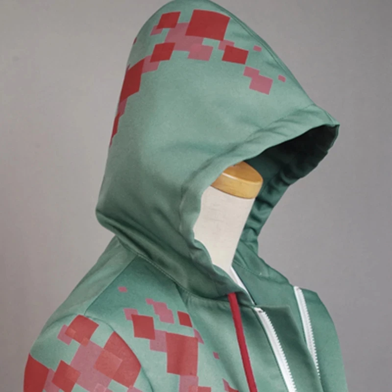 Komaeda-Disfraz de Nagito Super Danganronpa 2 para hombre, chaqueta, camiseta, gabardina verde del ejército, abrigo informal de Halloween, peluca de pelo de Cosplay