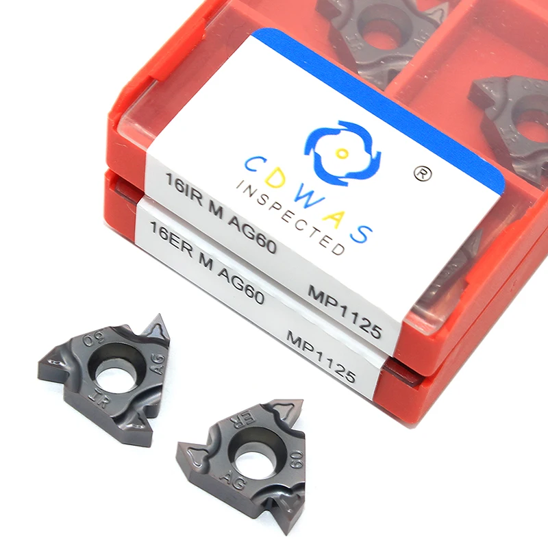 16ER AG60 A60 16IR AG60 A60 G60 22IR 22ER N60 MP1125 Thread Turning Tool Tungsten Carbide Insert Original Threading Lathe Tools