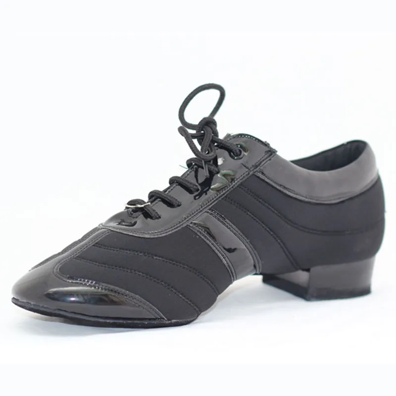 Men Standard Dance Shoes BDDANCE 328H Dancesport Shoe Men Ballroom Dance Shoes Split Sole Modern Shoes Stretch Spandex Patent