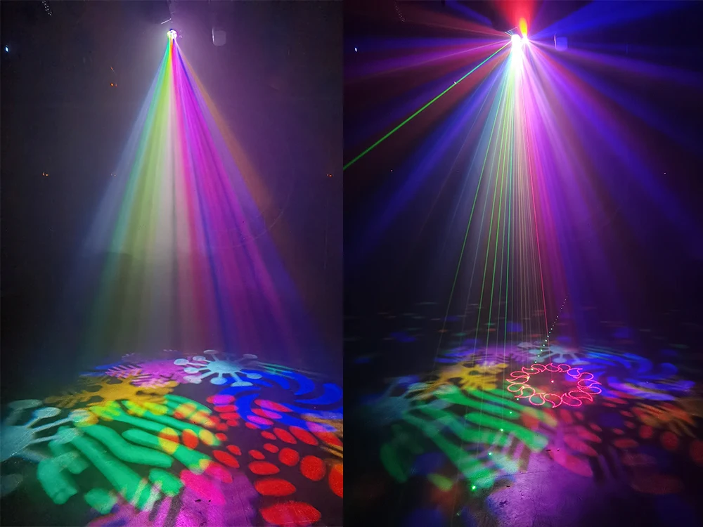 Imagem -06 - Led Laser Strobe Light com Controle Remoto e Modos de Controle 4in Efeito Party Spot Light Padrão Goo Multi-função