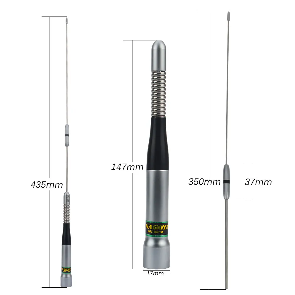 Original NAGOYA SP-45 Car Mobile Two Way Radio Antenna VHF UHF Dual Band 144/430 MHz 2.15/5 dB High Gain UHF PLug PL-259