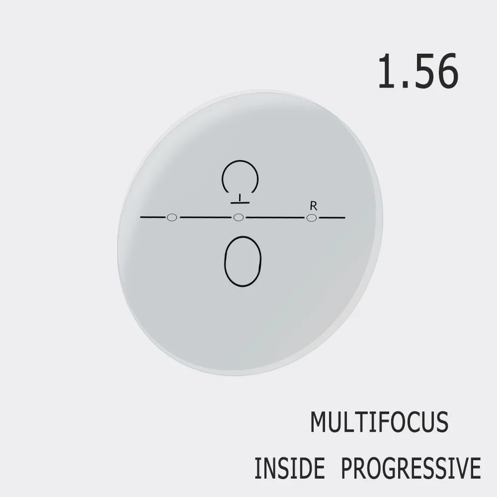 

1.56 1.61 1.67 (ADD +0.75~+3.00) Progressive Multifocal Lenses Prescription Myopia Hyperopia Resistance Short Middle Far Lens