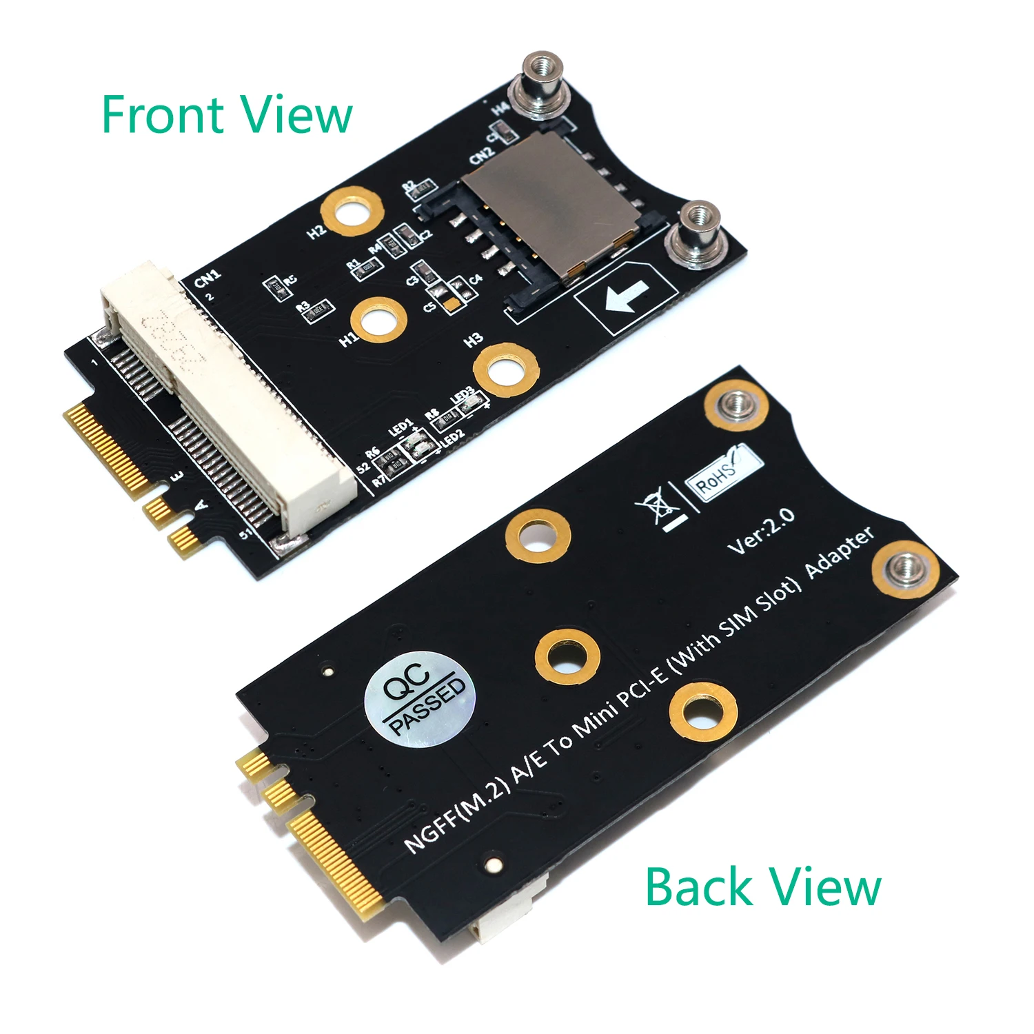 M.2-ミニpcieワイヤレスネットワークカード,wifiアダプター,m2 ngff,キーa e,simカードスロット付き,wifi/wan/lteモジュール用