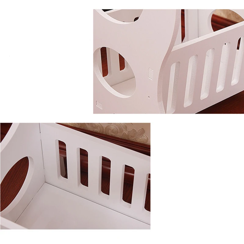 رائجة البيع طاولة شاي القهوة المستديرة البلاستيكية الصغيرة غرفة المعيشة المنزلي تخزين الرف طاولة السرير الأبيض 2026 #5