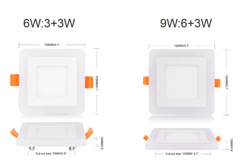 Imagem -02 - Painel de Luz Led Rgb 6w 9w 16w 24w Lâmpada Ultrafina Embutida de Teto Acrílico com Controle Remoto Modelos