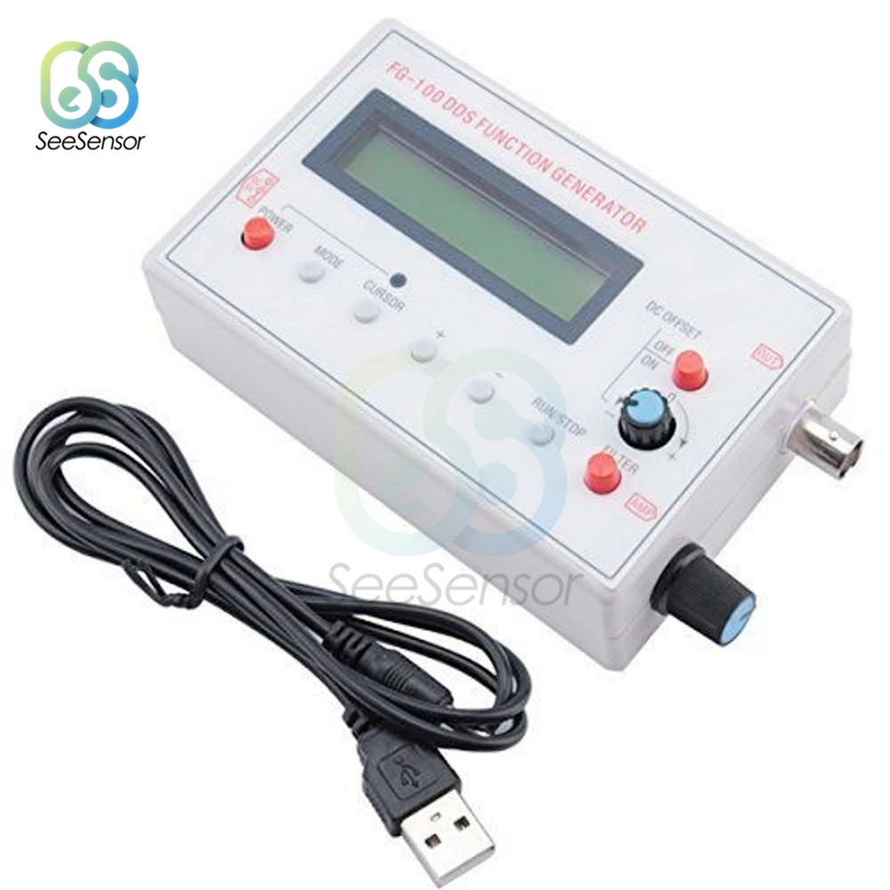FG-100 DDS وظيفة إشارة مولد عداد التردد 0.01 هرتز - 500 كيلو هرتز وحدة مصدر الإشارة شرط + مربع + سن المنشار الموجي