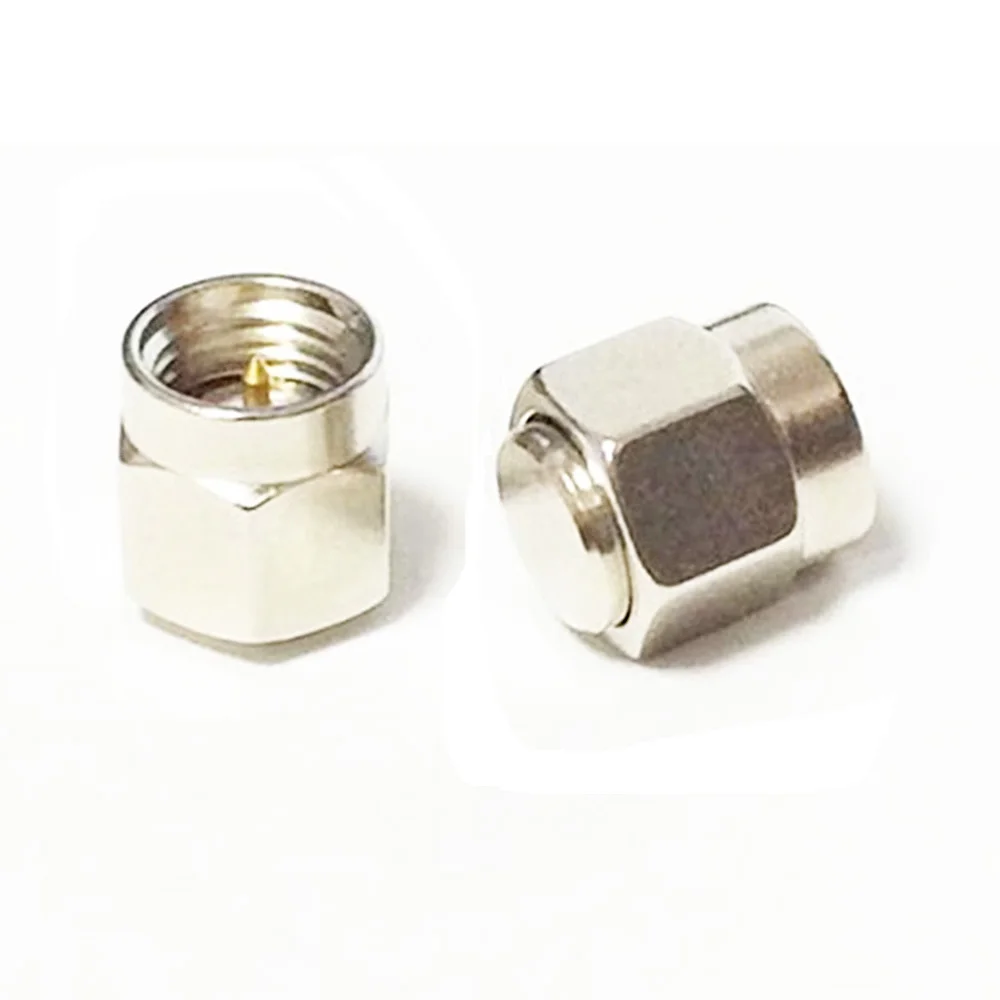 2pcs 1W 6GHz 50 ohm SMA Male RF Coaxial Termination Dummy Load Nickel Plated Cap Connectors Accessories