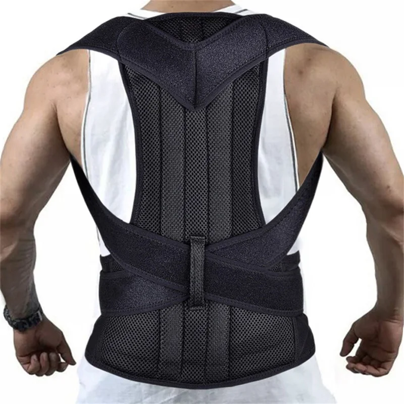 Male Female Adjustable  Posture Corrector Corset Back Brace Back Belt Lumbar Support Straight Corrector  Logo Designer Printed