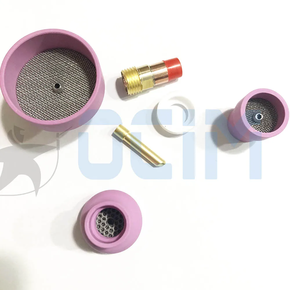 TIG Welding Torch Nozzle Ring Cover Gas Lens Glass Cup Kit For WP17/18/26 Welding Accessories Tool Kit