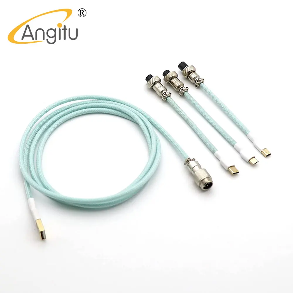 Angitu Paracor+PET Mechanical Keyboard USB to TYPE C, Mini 5pin, Micro Cable With GX12 Aviator