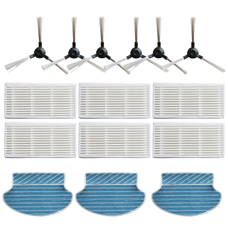 Side Brush Mop Cloth HEPA Filter Rags for Proscenic 680T Robotic Vacuum Cleaner Parts