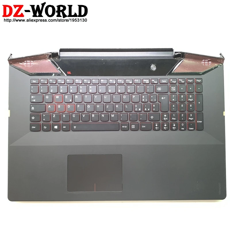 

New/orig Palmrest Upper Case With Italy Backlit Keyboard Touchpad for Lenovo Ideapad Y700-17ISK Laptop C Cover 5CB0K37629