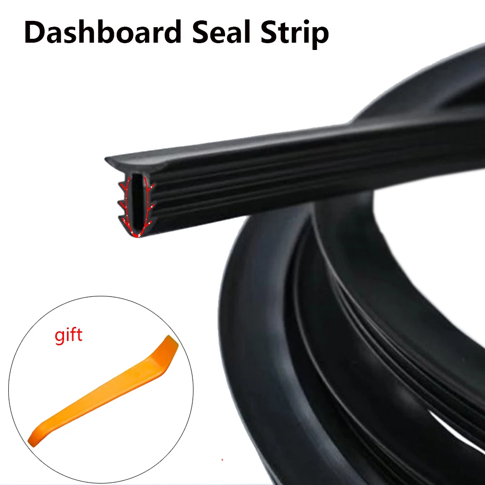 1.6M Car Dashboard Sealing Strips Rubber Sound insulation strip Auto Windshield Edges Gap Seal Strips Car Interior Accessories