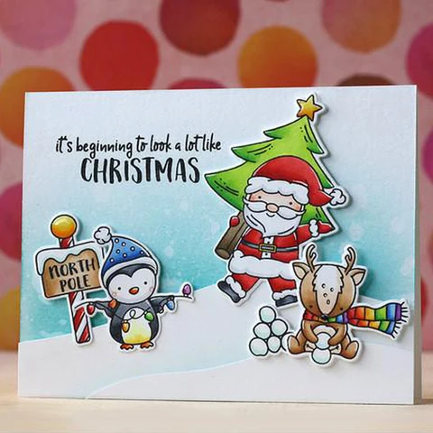 Прозрачный силиконовый штамп Hello "Deer" Friend Winter Wishes