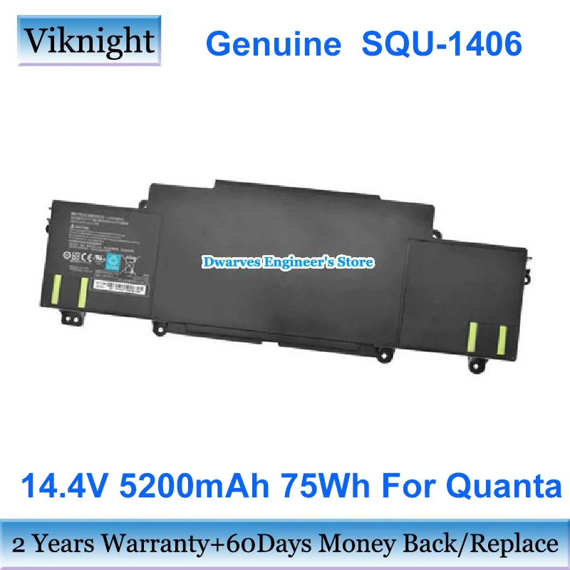 

Genuine SQU-1406 Battery 14.4V 75Wh For Quanta NL9K NL8C Thunderobot 911 Series 911GT 911M 911-E1 911-M 911-S1 911-S2 911-T2