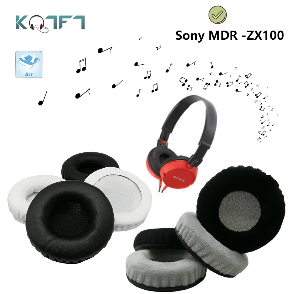 

KQTFT flannel 1 Pair of Replacement Ear Pads for Sony MDR -ZX100 Headset EarPads Earmuff Cover Cushion Cups