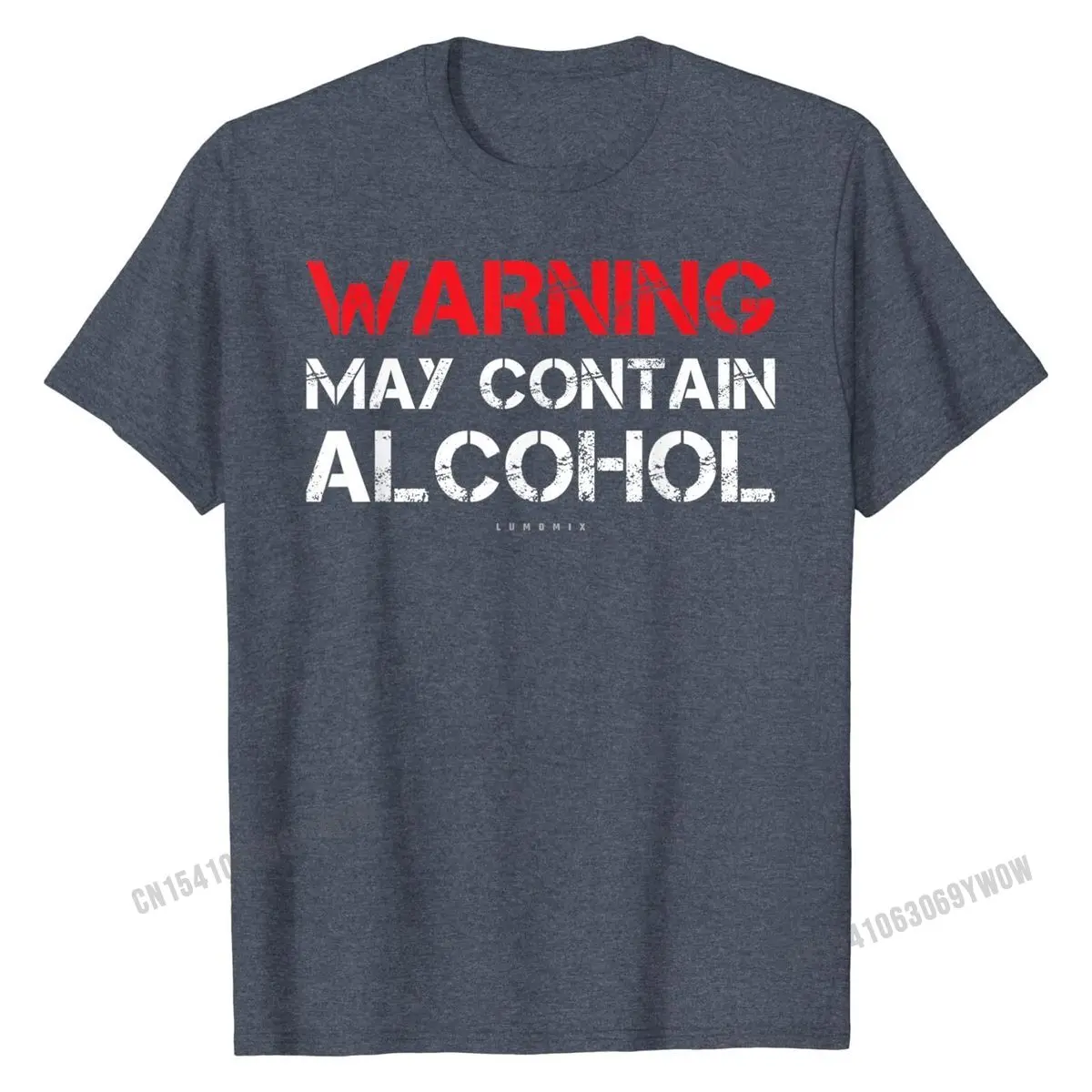 Funny Drinking T Shirts. Warning May Contain Alcohol Shirt T-Shirt Tshirts Rife Cotton Men's Tops Shirt Design