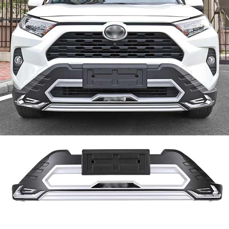 Car Front / Rear Bumper Lip Splitter Diffuser Lip Body Kit Spoiler Bumpers Protector for Toyota RAV4 20-21 ABS anti-collision