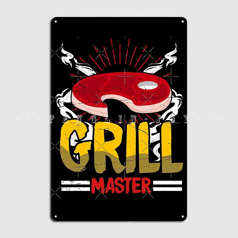 Grill Master For Grill Lovers To Make Barbeque Poster Metal Plaque Club Pub Garage Decoration Garage Decoration Tin Sign Posters