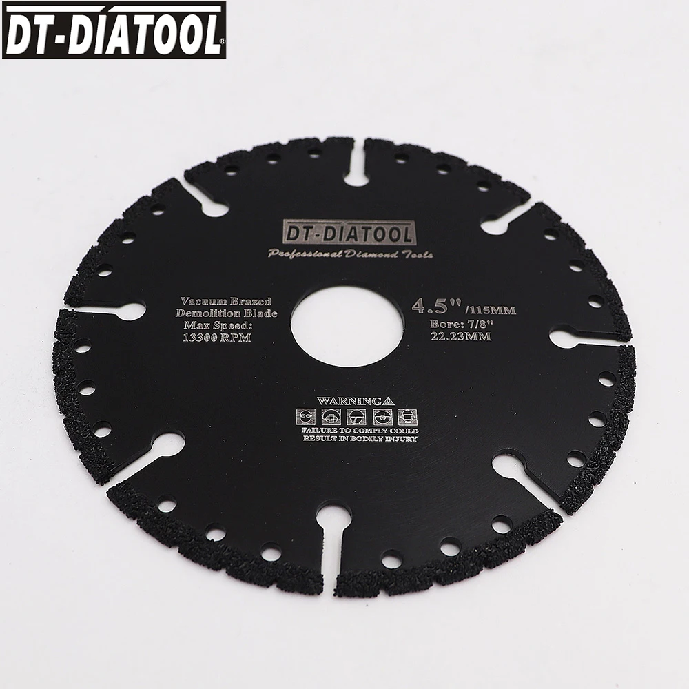 DT-DIATOOL 1pc 115mm/4.5 "Diamond Multi Purpose Cutting Disc Sloop Zaagblad Voor Staal Versterkte Beton gietijzeren Wapening