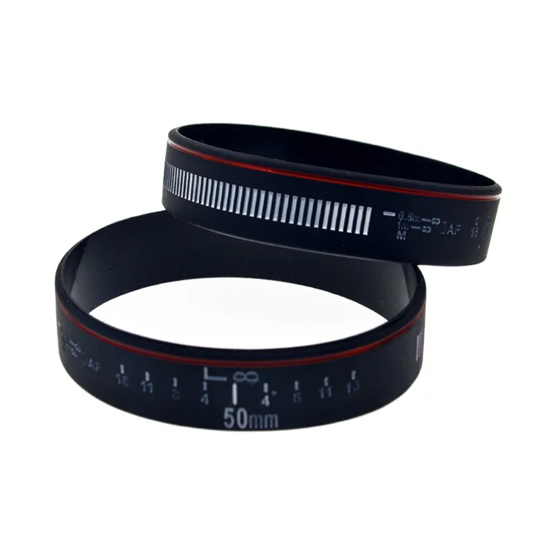 1 Stück Silikon-Armband mit Kameralinsenmarkierungen, Fokusier-Linsen-Armband, Unisex, verstellbares Armband für Sport und Fitness – Detail 5
