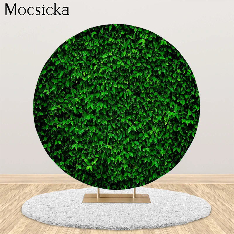 Round Grass Wall Background Photography Cover Birthday Party Decoration Baby Shower Round Backdrop Cloth Studio Photo Props