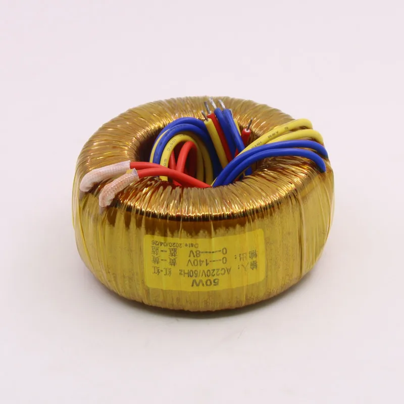 50W Pure Copper Toroidal Transformer for Tube Amplifier Audio 50VA Output: 140V-0 8V--0 Power Transformer