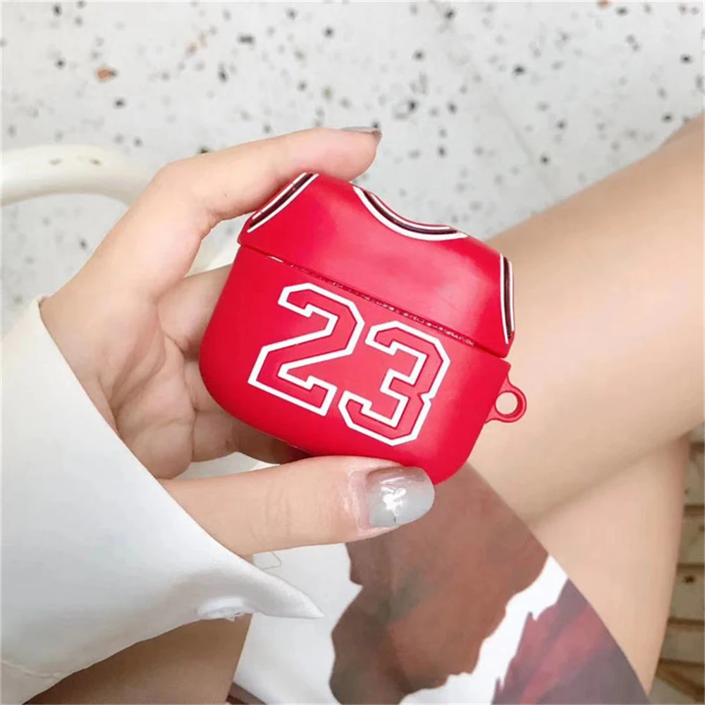 Per Airpods Pro custodia numero 23 custodia in Silicone per Airpods custodia carino Funda Coque accessori per auricolari Wireless Anime di lusso NO.23