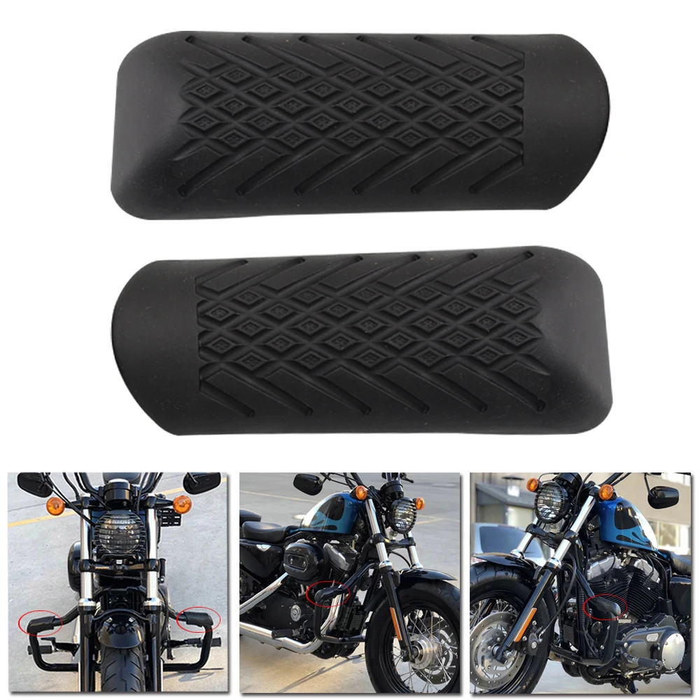 

Universal Motorcycle Crash Bar Slider Case Engine Guard Legs Protector Pads Cover For Harley Touring Softail Street Glide Yamaha