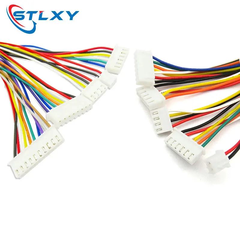 Stlxy 10Sets JST XH2.54 XH 2.54mm Wire Cable Connector 2/3/4/5/6/7/8/9/10 Pin Pitch Male Female Plug Socket 300MM Wire 26AWG