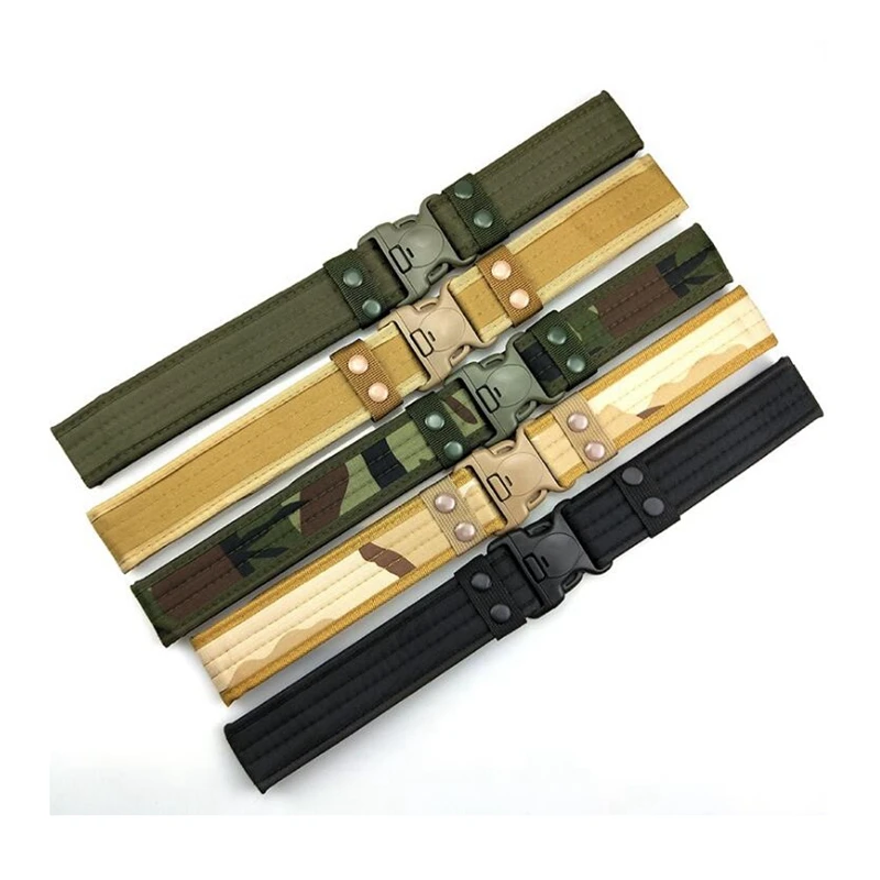 2inch Tactical Belt 130cm Adjustable Outdoor Hiking Camping Cycling Waistband Paintball Training Duty Belt for Men Women