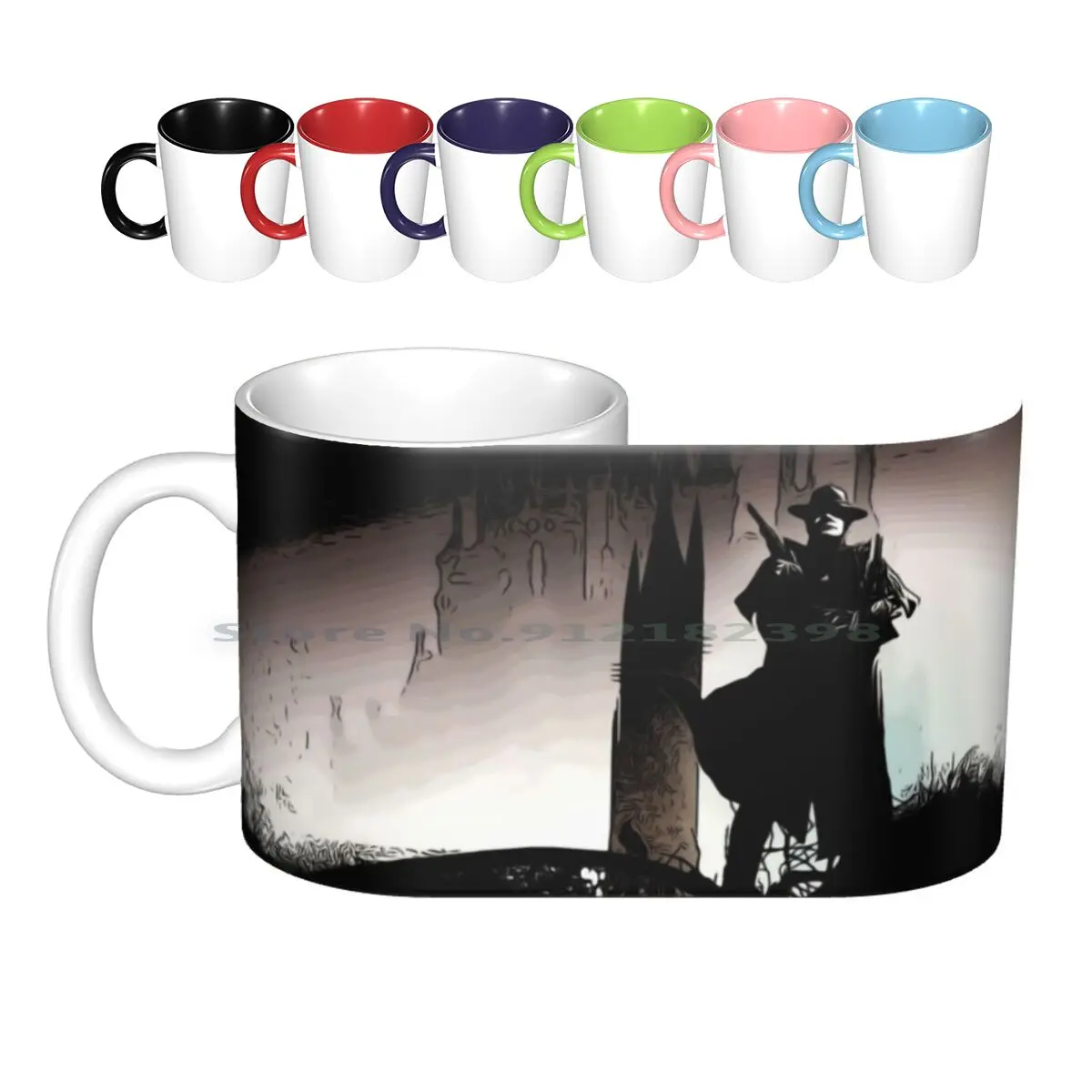 Tower Stephen King Gunslinger Ceramic Mugs Coffee Cups Milk Tea Mug Dark Tower Stephen King Horror Gunslinger Carrie Sk Horror