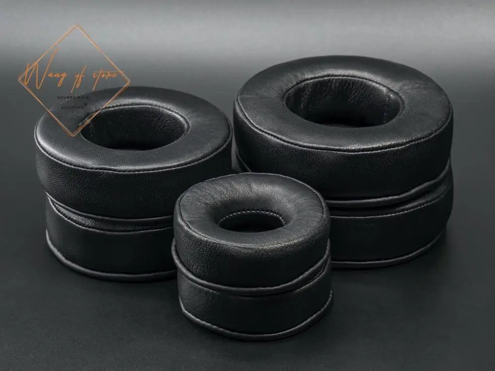 양모 가죽 메모리 폼 이어 패드 Sennheiser AKG Hifiman ATH Philips Fostex Sony 헤드폰 헤드셋 용 모든 크기