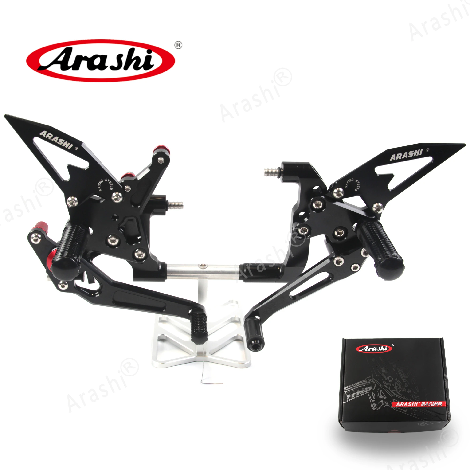 Arashi For DUCATI Panigale 1199 2012 - 2017 1 Set CNC Rider Rearset Adjustable Footrest Foot Pegs 1199S 1199R 2013 2014 2015