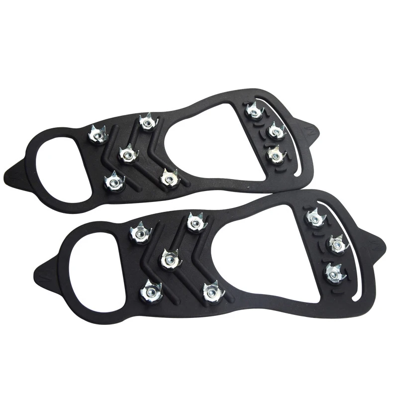 1 Pair 8 studs Anti-Slip Ice Gripper Spike Winter Climbing Anti-Skid Snow Spikes Grips Cleats Over Shoes Covers Crampon