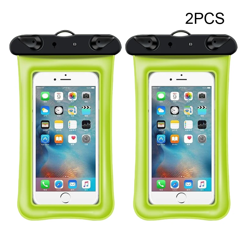 2 pezzi borsa impermeabile per telefono cellulare Drift Diving custodia per cellulare impermeabile trasparente senza barriere spessa proteggi per il bagno