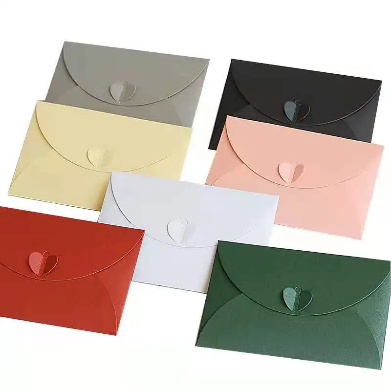 100pcs/Lot Mini Love Heart/  Envelopes for Wedding Party Invitations Gift Greeting Cute Envelope Letter Paper Gift Envelope