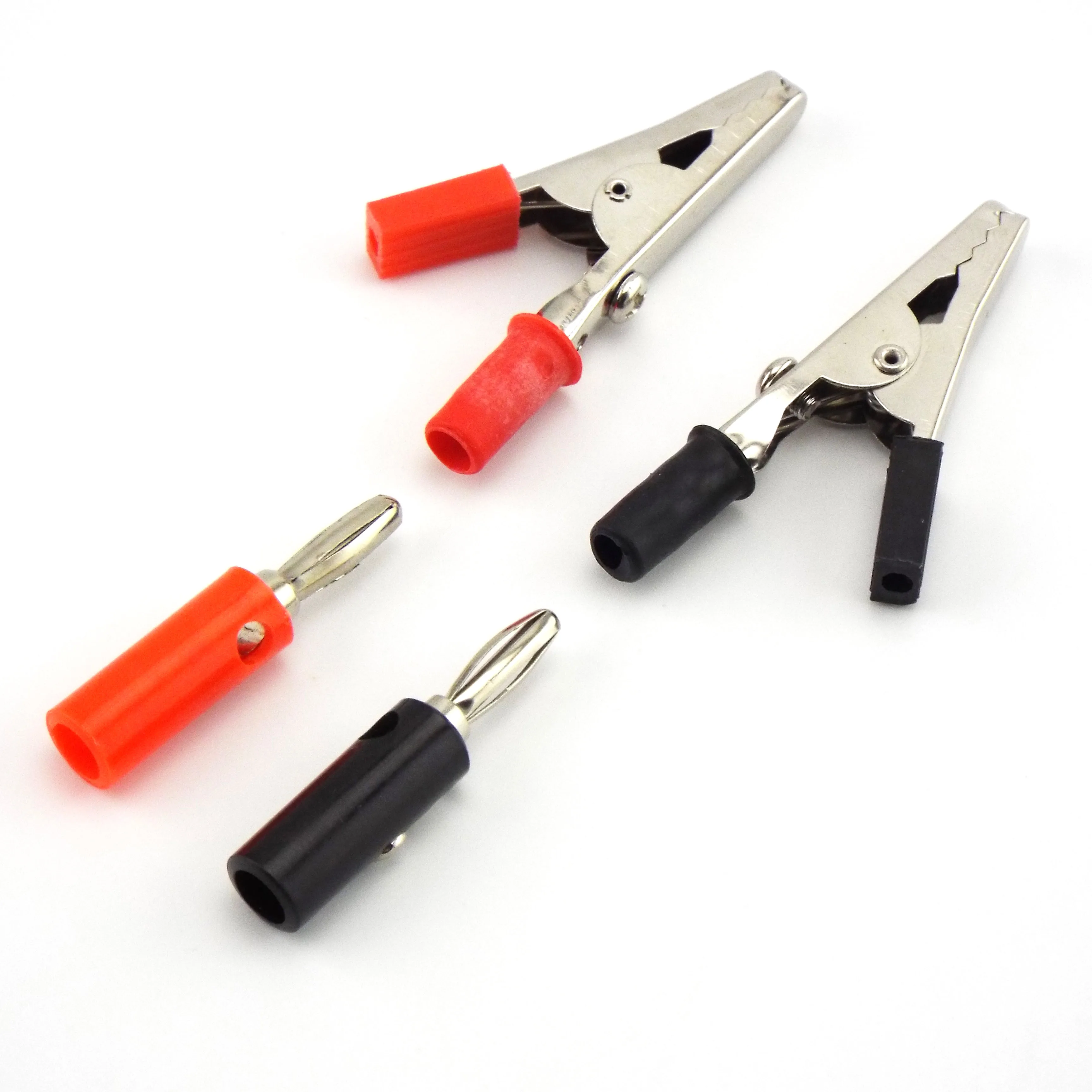 5A Plastic Handle Test Probe Metal Alligator Clips+4mm Banana Plug Crocodile Testing Connector Electrical DIY Tools