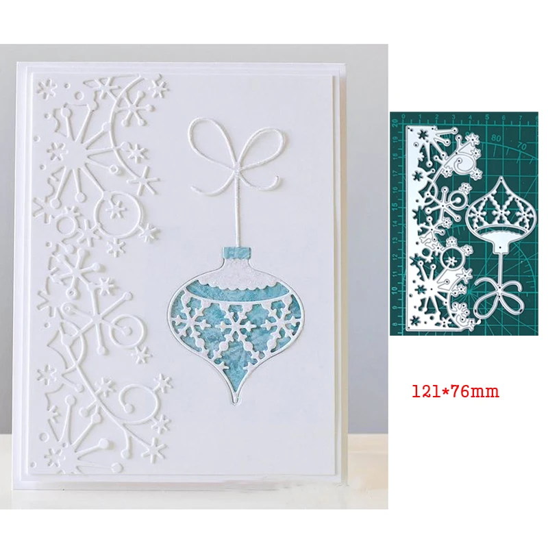 Lace Snowflake Frame Hanging Dangle Metal Cutting Dies Stencils Craft Die Cut for DIY Scrapbooking Album Paper Cards Decorative