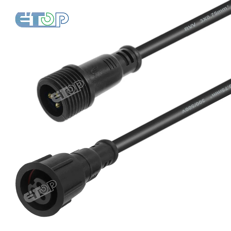 Paulzhang 6m 20ft 3 Core Waterproof Extension Cable -Black-Raywu/xConnect/LOR pigtail